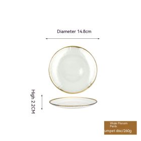 Phnom Penh Fruit Plate Creative Set Glass Plate Household (Option: Small Plate Wide Brim)