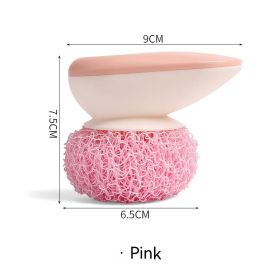 Nano Cleaning Ball Kitchen Wire-free Nano Dish Brush (Color: Pink)