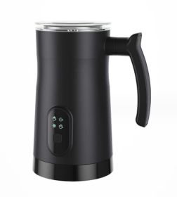 Home Automatic Stainless Steel Electric Hot And Cold Milk Whipping Machine Kitchen Gadgets (Option: Black1-EU)